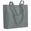 Shopper avec soufflet en TNT 80 g/m2 thermosoudé, anses longues