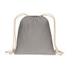 Sac à dos uni en coton recyclé (140 g/m2). Fermeture à double cordon