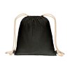 Sac à dos uni en coton recyclé (140 g/m2). Fermeture à double cordon