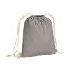 Sac à dos uni en coton recyclé (140 g/m2). Fermeture à double cordon
