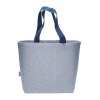 Sac en coton recycle 340 g/m2 avec effet melange. Longues anses colorees et souffle