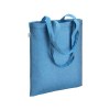 Tote bag en coton recycle 300 g/m2 avec effet melange. Longues anses