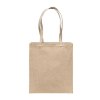 Tote bag en coton recycle 300 g/m2 avec effet melange. Longues anses et soufflet