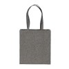 Tote bag en coton recycle 300 g/m2 avec effet melange. Longues anses et soufflet