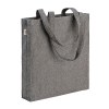 Tote bag en coton recycle 300 g/m2 avec effet melange. Longues anses et soufflet