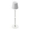 Lampe de table LED rechargeable en métal et plastique