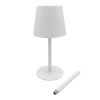 Lampe de table LED rechargeable en métal et plastique