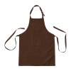 Tablier de cuisine long reglable en coton et polyester. Poche frontale
