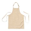 Tablier de cuisine long reglable en coton et polyester. Poche frontale