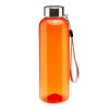 Bouteille transparente en PET recycle 500 ml. Bouchon en plastique avec cordon