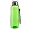 Bouteille transparente en PET recycle 500 ml. Bouchon en plastique avec cordon