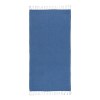 Serviette de plage en coton recycle 150 g/m2. Effet melange et franges