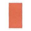 Serviette de plage en coton recycle 150 g/m2. Effet melange et franges