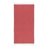 Serviette de plage en coton recycle 150 g/m2. Effet melange et franges