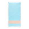 Serviette de plage en coton recycle 180 g/m2. Effet chine et franges