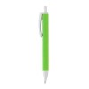 Stylo a mecanisme retractable en plastique. Corps colore avec effet veloute