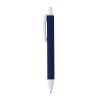 Stylo a mecanisme retractable en plastique. Corps colore avec effet veloute