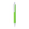 Stylo a mecanisme retractable en plastique. Corps colore avec effet veloute