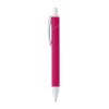 Stylo a mecanisme retractable en plastique. Corps colore avec effet veloute