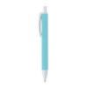 Stylo a mecanisme retractable en plastique. Corps colore avec effet veloute