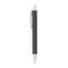 Stylo a mecanisme retractable en plastique. Corps colore avec effet veloute