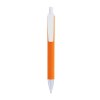 Stylo a mecanisme retractable en plastique. Corps colore avec effet veloute