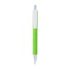 Stylo a mecanisme retractable en plastique. Corps colore avec effet veloute