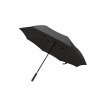 Parapluie demi-golf reverse poignée droite noir gris
