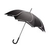 Parapluie citadin lotus noir galon rouge