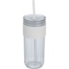 Tasse à rayures avec paille SOLEDAD