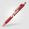Stylo bille stylet York, plastique recyclé, finition bronze (+Sérigraphie)