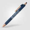 Stylo bille stylet York, plastique recyclé, finition bronze (+Sérigraphie)