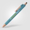 Stylo bille stylet York, plastique recyclé, finition bronze (+Sérigraphie)