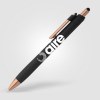 Stylo bille stylet York, plastique recyclé, finition bronze (+Sérigraphie)