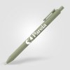 Stylo Bloom en plastique recyclé avec corps soft-touch et mécanisme rétractable (+Sérigraphie)