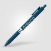 Stylo Bloom en plastique recyclé avec corps soft-touch et mécanisme rétractable (+Sérigraphie)