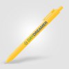 Stylo Bloom en plastique recyclé avec corps soft-touch et mécanisme rétractable (+Sérigraphie)