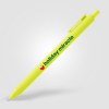 Stylo Bloom en plastique recyclé avec corps soft-touch et mécanisme rétractable (+Sérigraphie)