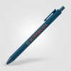 Stylo Bloom en plastique recyclé avec corps soft-touch et mécanisme rétractable (+Sérigraphie)