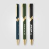 Stylo Aurelia avec finitions dorées en plastique recyclé (+Tampographie)