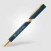 Stylo Aurelia avec finitions dorées en plastique recyclé (+Tampographie)