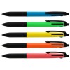 Stylo Malta 3-en-1 en plastique recyclé avec grip néon et multi-encres (+Tampographie)