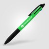 Stylo Malta 3-en-1 en plastique recyclé avec grip néon et multi-encres (+Tampographie)