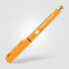 Stylo Islander en plastique recyclé avec grip gel monochrome (+Sérigraphie)