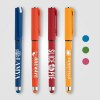 Stylo Islander en plastique recyclé avec grip gel monochrome (+Sérigraphie)
