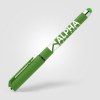 Stylo Islander en plastique recyclé avec grip gel monochrome (+Sérigraphie)