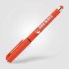 Stylo Islander en plastique recyclé avec grip gel monochrome (+Sérigraphie)