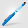 Stylo Tavi en plastique recyclé avec stylet et fidget spinner à encre gel (+Sérigraphie)
