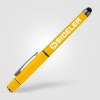 Stylo Tavi en plastique recyclé avec stylet et fidget spinner à encre gel (+Sérigraphie)