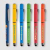 Stylo Tavi en plastique recyclé avec stylet et fidget spinner à encre gel (+Sérigraphie)